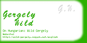 gergely wild business card